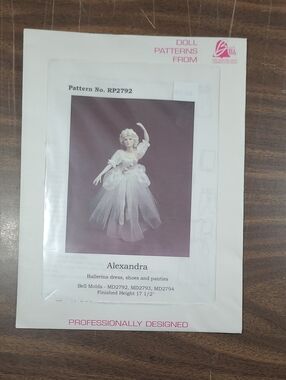 Alexandra Doll Ballerina Sewing Pattern - White #RP2792